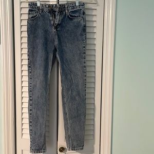 Womens vintage mom jeans acid wash fit like size 00 short